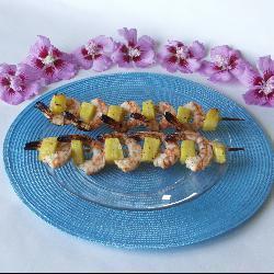 ananas garnelen spieße