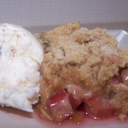 apfel rhabarber crumble