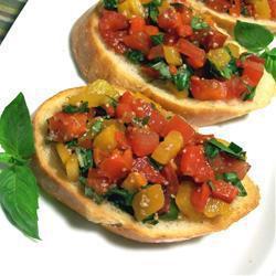 bruschetta mit roter paprika