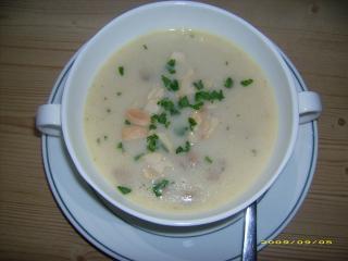 champignoncremesuppe mit mandeln