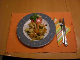 gnocci mit frischem gemüse