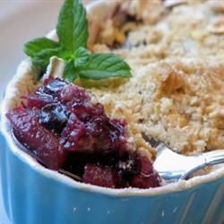 heidelbeer apfel crumble