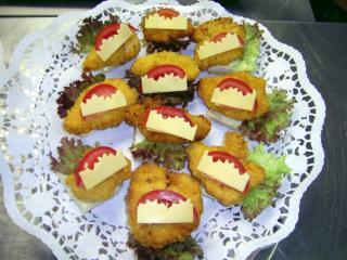 holländische hähnchenschnitzel canapés