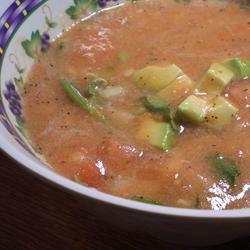 kalte tomaten avocado suppe