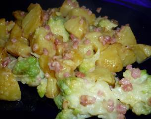 kartoffel romanesco pfanne mit speck