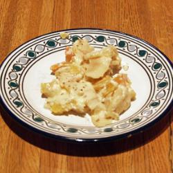 kürbis apfel gratin mit gorgonzola