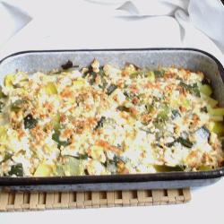 lauchgratin mit feta