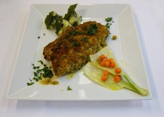 oberpfälzer karpfenfilet mit meerrettichkruste