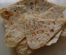 paratha geschichtetes brot