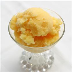 pfirsichsorbet mit ananas