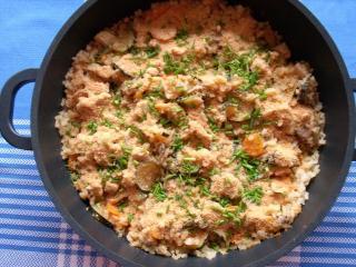 puten pilz risotto