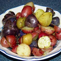 rote röstkartoffeln mit rosmarin