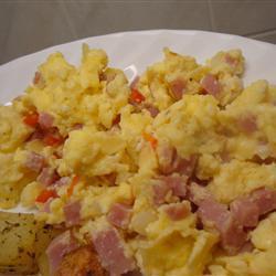 rührei mit schinken und käse