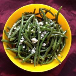 schneller bohnensalat mit blauschimmelkäse