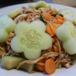 schneller nudelsalat mit hähnchen