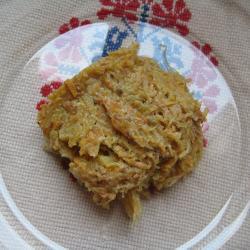 spaghetti kürbis gratin