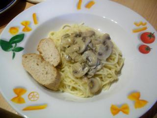 spaghetti mit champignons