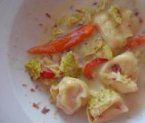 tortellini mit wirsing käse sahnesoße