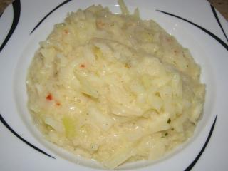 weißkohlgemüse mit frischkäse