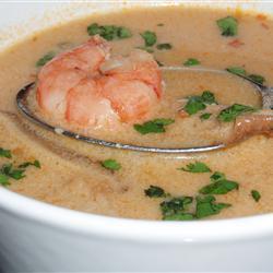 kokosmilchsuppe mit garnelen