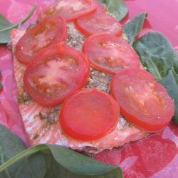 lachs mit pesto