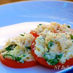 tomatenhappen mit eiersalat